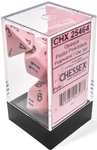 Opaque 7-Die Set Polyhedral Pastel Pink/Black