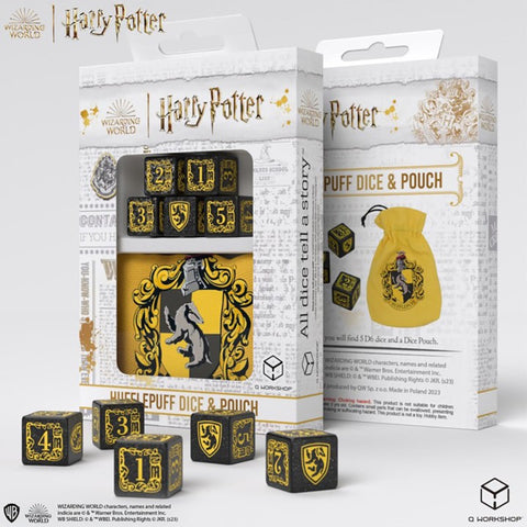 Harry Potter Dice and Pouch - Hufflepuff