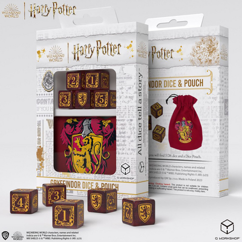 Harry Potter Dice and Pouch - Fryffindor