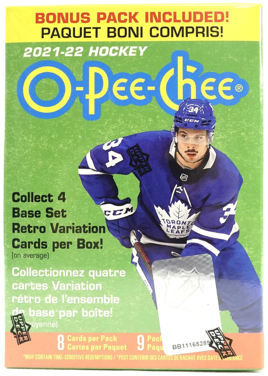 2021-22 O-Pee-Chee Platinum Hockey Checklist, Teams, Box Info
