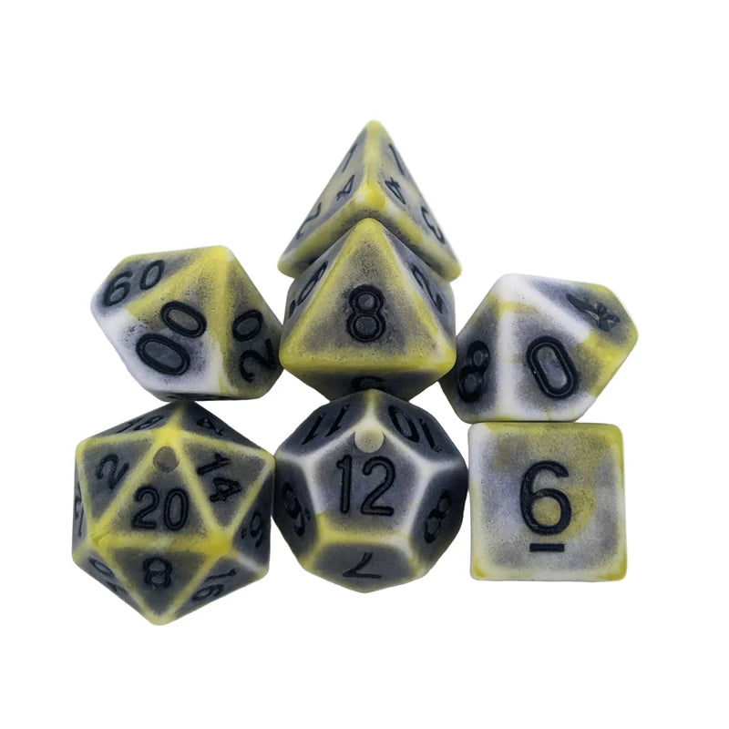 MDG Dice - Archaic Dark Yellow Dice Set