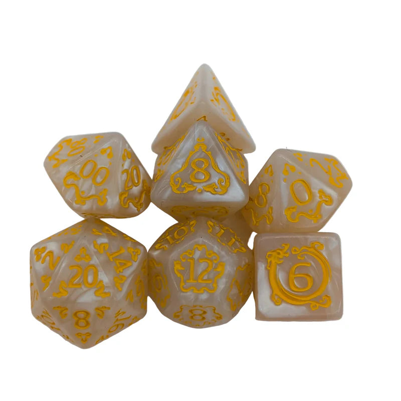 MDG Dice - Dragon White Dice Set