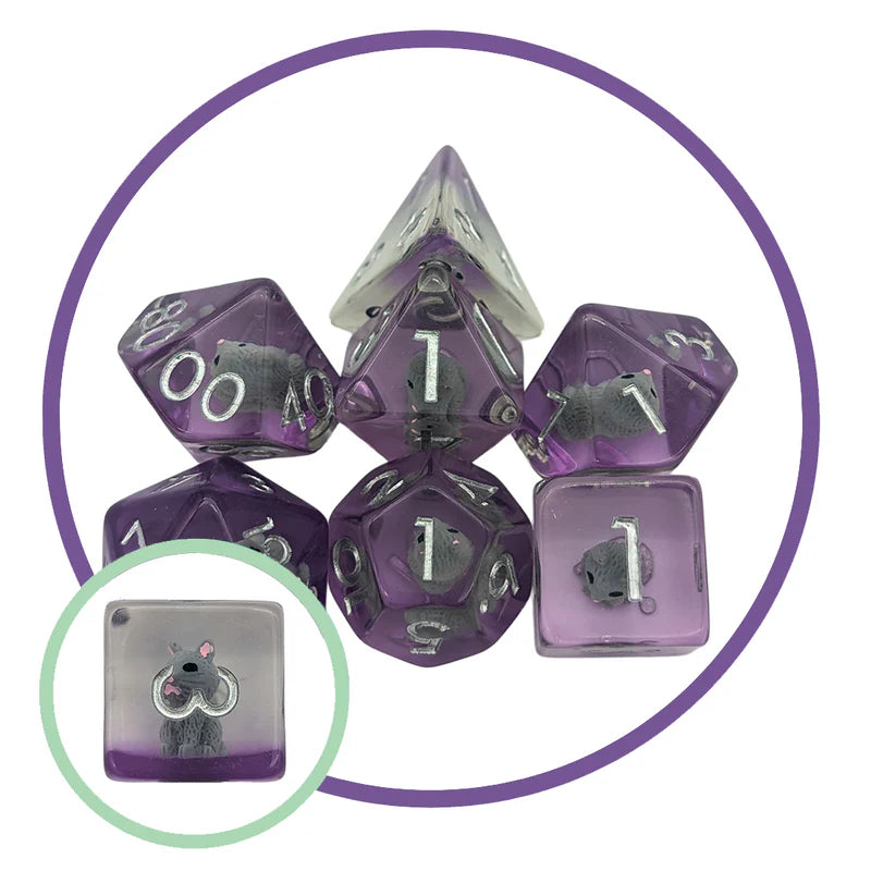 MDG Inclusion - Grey Cat Filled Dice