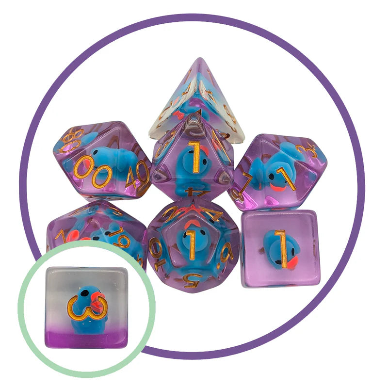 MDG Inclusion - Blue Ducks Filled Dice