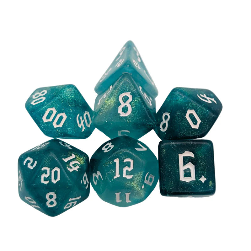 MDG Dice - Fog Aqua Dice Set