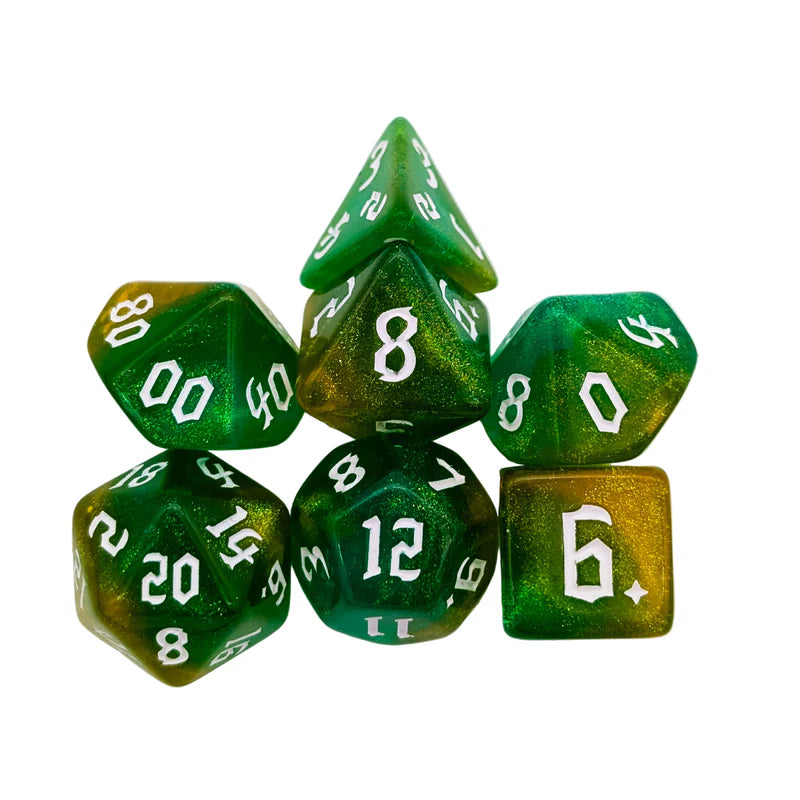 MDG Dice - Fog Lime Green Dice Set
