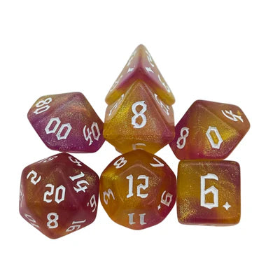 MDG Dice - Fog Sunset Dice Set