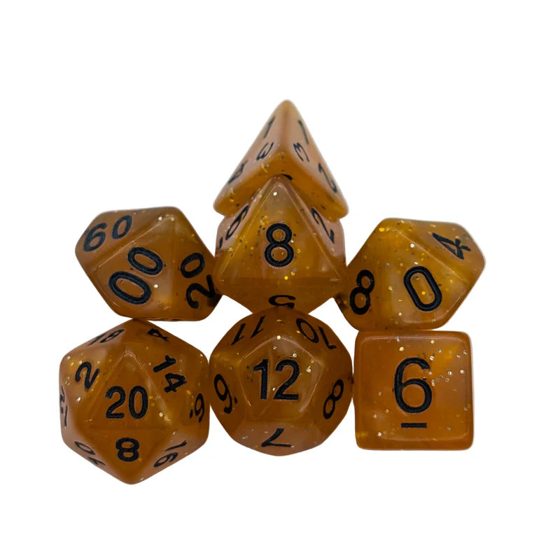 MDG Dice - Glitter Honey Dice Set