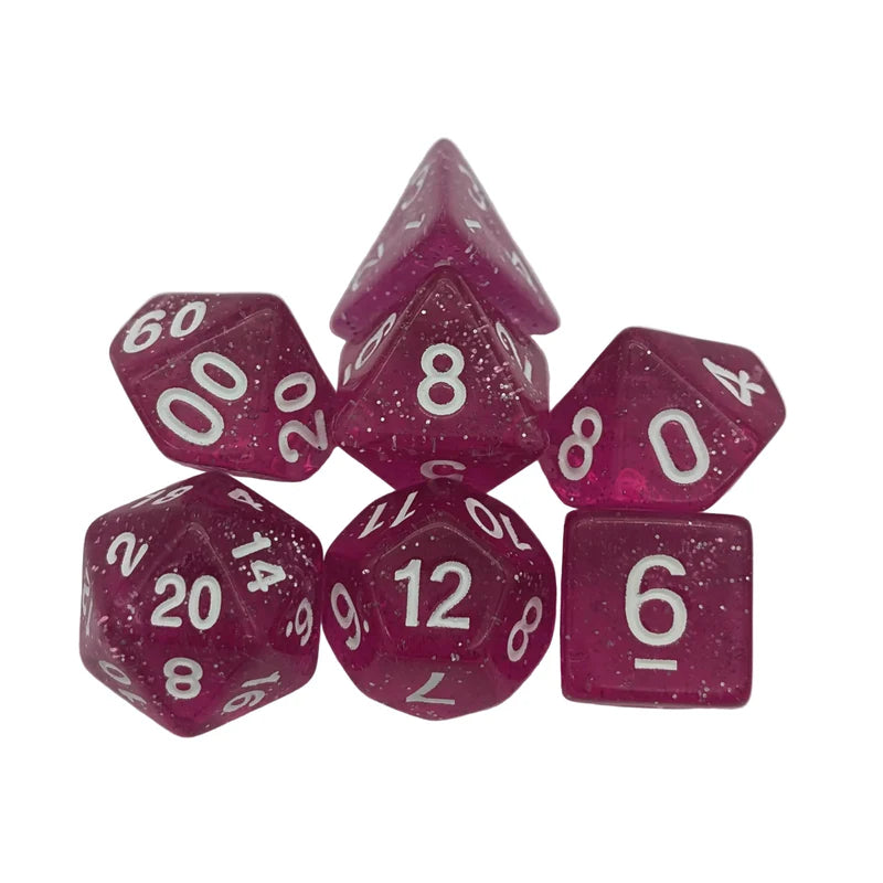 MDG Dice - Glitter Pink Dice Set