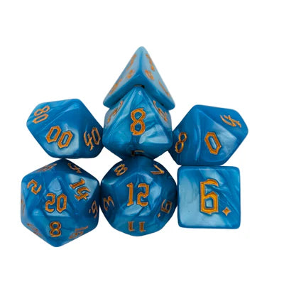 MDG Dice - Mist Blue Dice Set