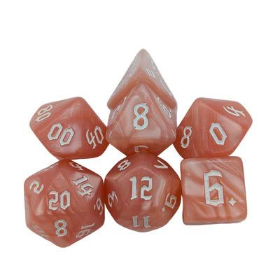 MDG Dice - Mist Peach Dice Set