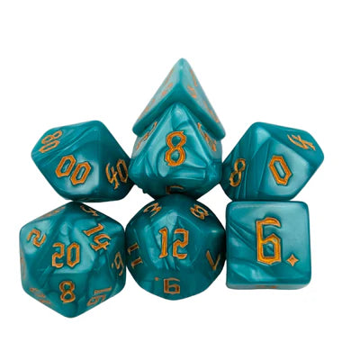 MDG Dice - Mist Turquoise Dice Set
