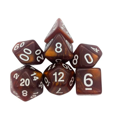 MDG Dice - Pearl Brown Dice Set
