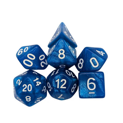 MDG Dice - Shimmer Blue Dice Set