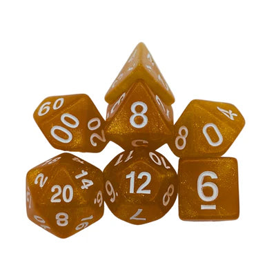 MDG Dice - Shimmer Orange Dice Set