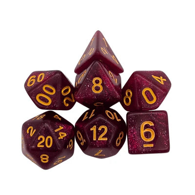MDG Dice - Shimmer Ruby Dice Set