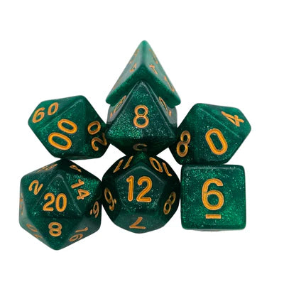 MDG Dice - Shimmer Shamrock Dice Set