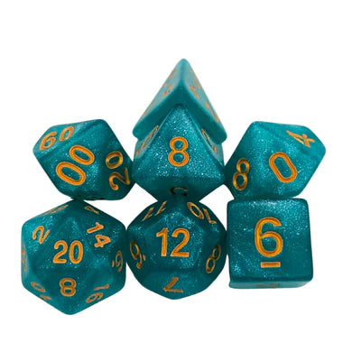 MDG Dice - Shimmer Turquoise Dice Set