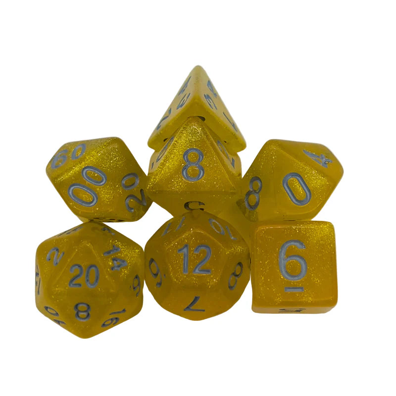 MDG Dice - Shimmer Yellow Dice Set