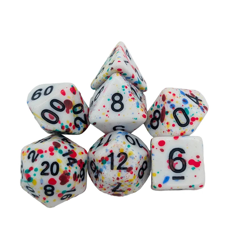 MDG Dice - Splatter Multi-Coloured Dice Set