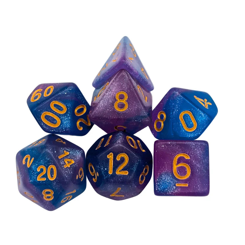 MDG Dice - Galaxy Pink and Blue Dice Set