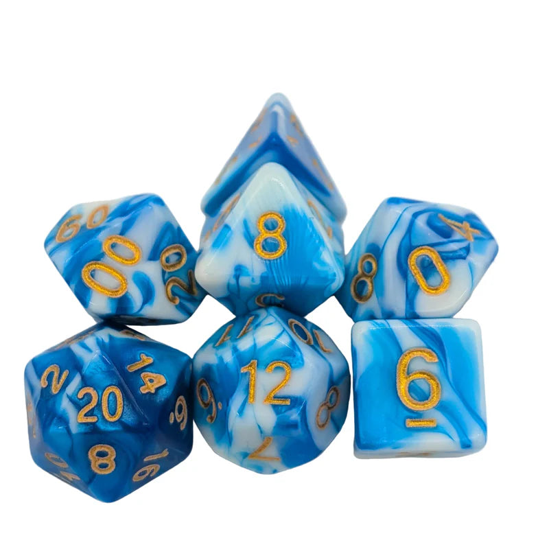 MDG Dice - Two Tone Sky Blue Dice Set