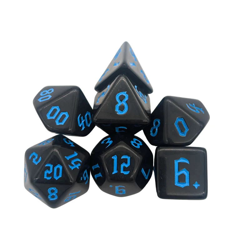 MDG Dice - Witch Blue Acrylic Dice Set