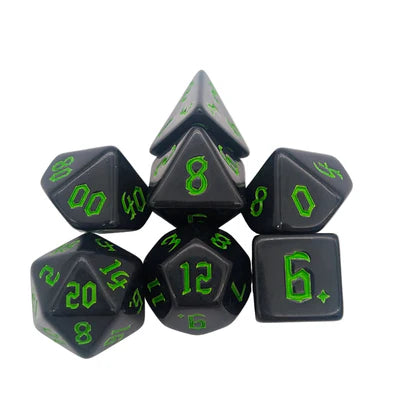 MDG Dice - Witch Green Acrylic Dice Set