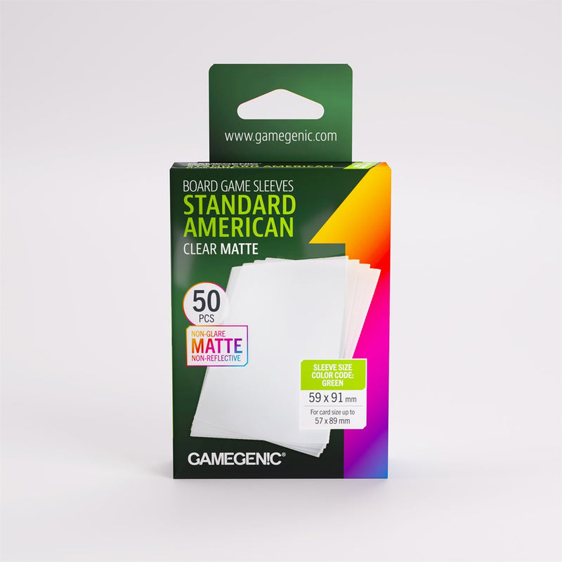 Sleeves: Gamegenic: Matte Standard American-Sized Boardgame (50)