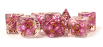 Resin 7 Dice Set Pearl Pink w/ Copper 16mm