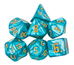 Mist Teal w/ Gold (MDG Dice - 7 Piece Set)