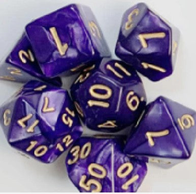 MDG Dice - Pearl Purple Dice Set