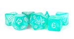 Acrylic 7 Dice Set Stardust Turquoise 16mm