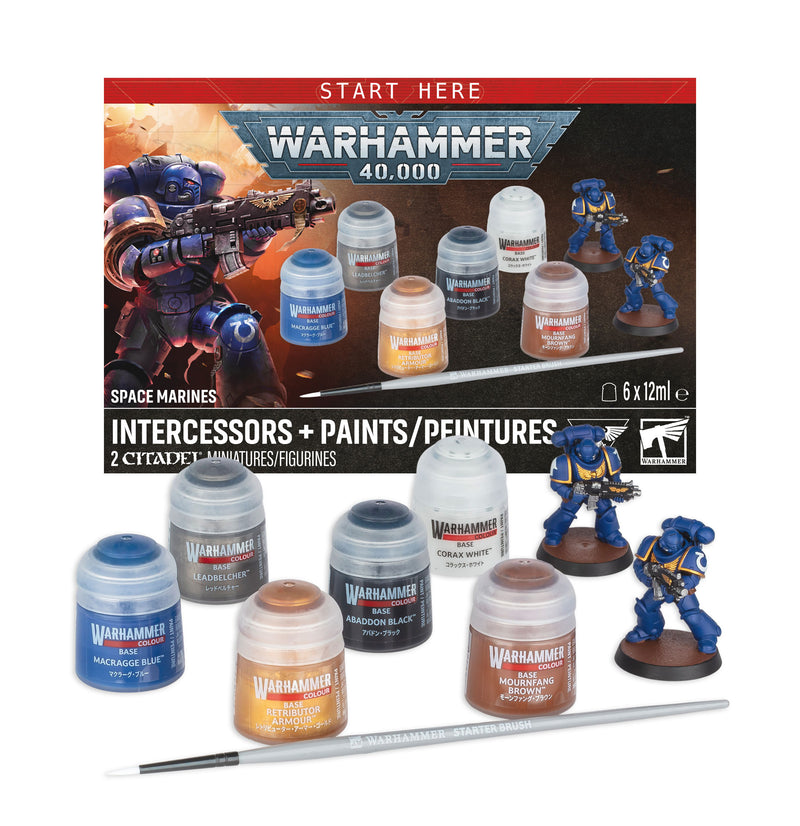Space Marines Intercessors Plus Paints - Introductory Set