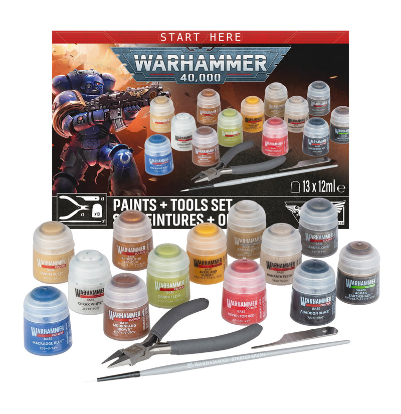 Warhammer 40,000: Paint + Tools Set