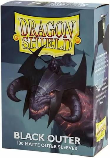 Black Matte Outer Sleeves for Standard Size Card Sleeves - Dragon Shield