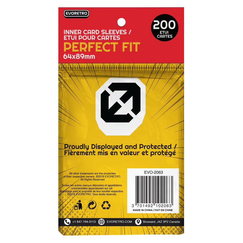 EVORETRO Perfect Fit Sleeves Inner Card Protector (Pack of 200)