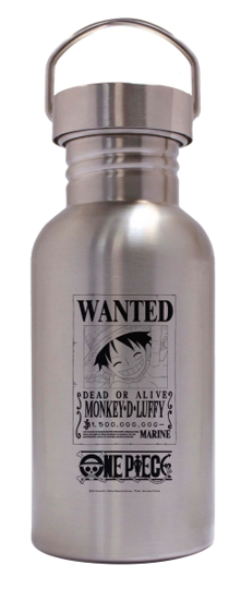 ONE PIECE CANTEEN STEEL BOTTLE WANTED LUFFY