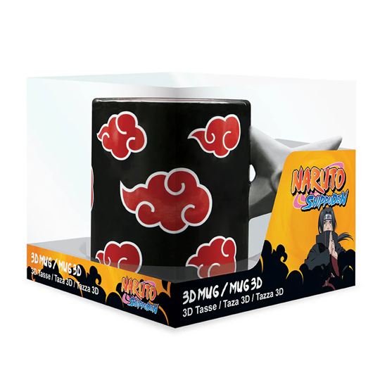 NARUTO SHIPPUDEN 3D HANDLE MUG SHURIKEN AKATSUKI 16OZ
