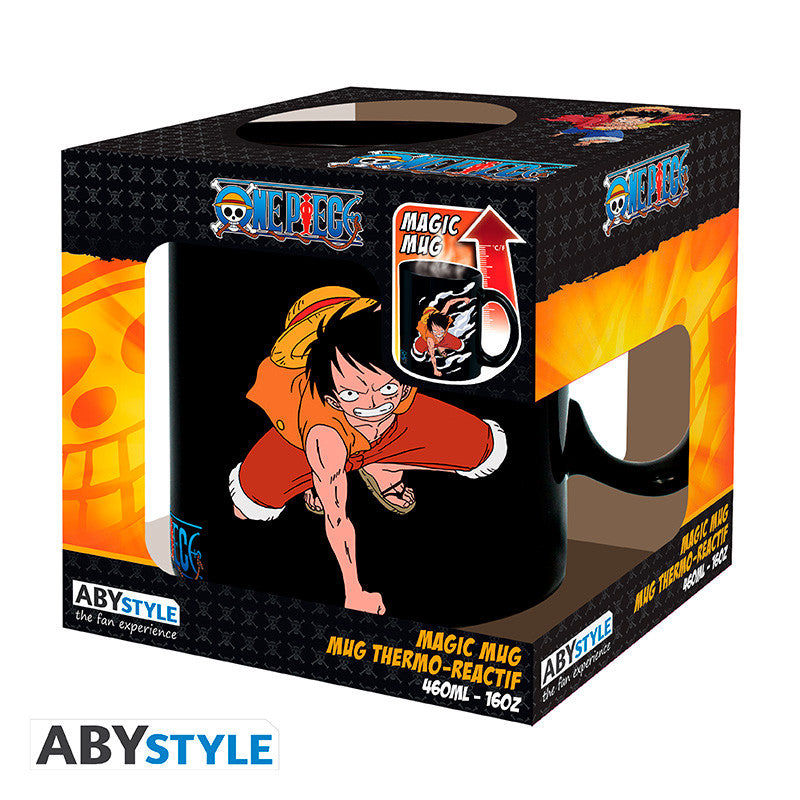 ONE PIECE MUG HEAT CHANGE LUFFY & ACE 460ML
