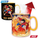 ONE PIECE MUG HEAT CHANGE LUFFY & SABO 460ML