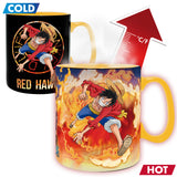 ONE PIECE MUG HEAT CHANGE LUFFY & SABO 460ML