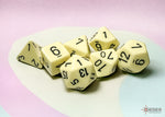 Opaque 7-Die Set Polyhedral Pastel Yellow/Black