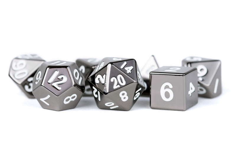 Metal 7 Dice Set Sterling Gray 16mm