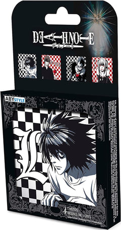 DEATH NOTE SET 4 COASTERS "CHARACTERS"