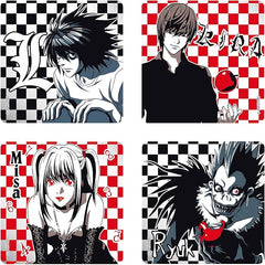 DEATH NOTE SET 4 COASTERS "CHARACTERS"