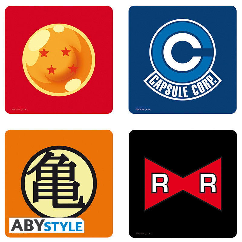 DRAGON BALL SET 4 COASTERS SYMBOLS