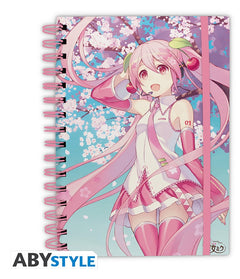 HATSUNE MIKU NOTEBOOK A5 SPIRALE CHERRY BLOSSOM