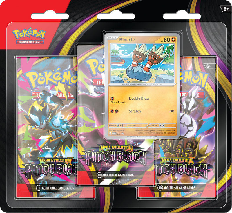 POKEMON ME05 PITCH BLACK 3PK BLISTER *PRE ORDER*