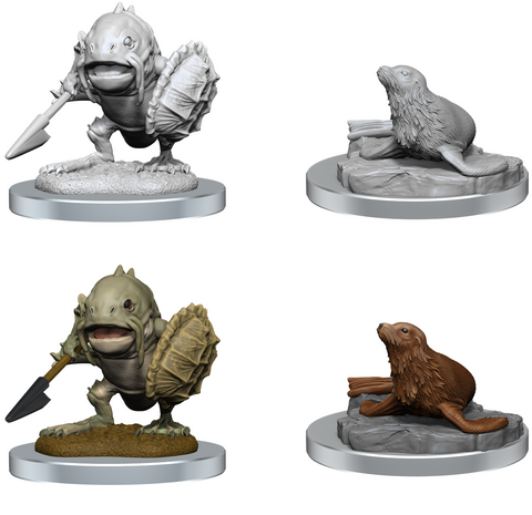 D&D Unpainted Minis Wave 20 Locathah & Seal